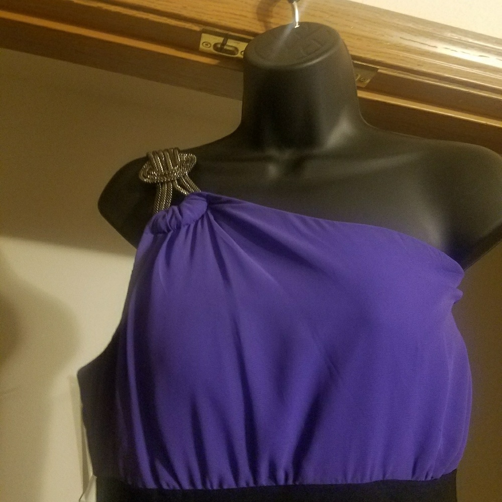 Purple and black dress